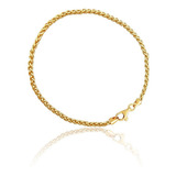 Pulseira Palmeira 1,10mm Em Ouro 18k Comprimento 19 Cm Diâmetro 0.51 Cm