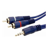 Cable 2 Rca Macho - Mini Plug 3.5mm 6 Metros Reforzado