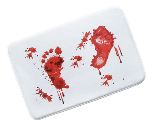 Mat Bloody Footprint Alfombra De Baño De Color Para Baño