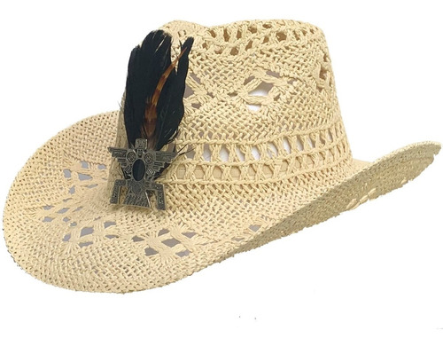 Sombrero Cowboy Rafia Aguacate Fire Compañia De Sombreros