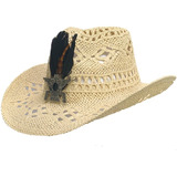 Sombrero Cowboy Rafia Aguacate Fire Compañia De Sombreros