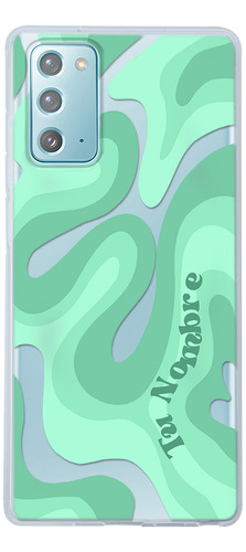 Funda Para Galaxy Para Mujer Curvas Verdes Con Tu Nombre