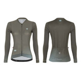 Jersey Ciclismo M/l Mujer Gw Deer Gris