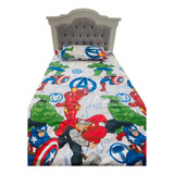 Juego De Sabana Cama Sencilla Avengers Vengadores 