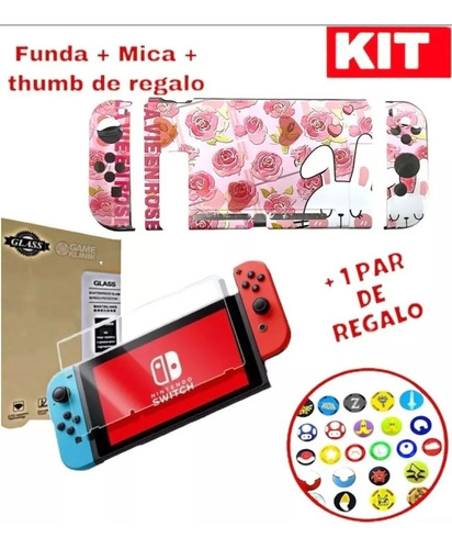 Kit Nintendo Switch  Case Protector + Mica + Mario 02
