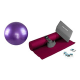 Kit Set Yoga Pilates, Tapete, Riata, Cubo, Guías Balon, Dvd 