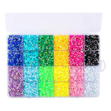 Juego De Gemas De Cristal Redondas Clear Ab Diy Craft 5 Mm