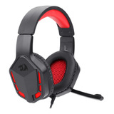 Auriculares Gamer Redragon H220 Themis Negro Con Luz Roja