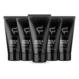 Kit 5 Máscaras Argila Preta Limpeza Facial Remove Cravos