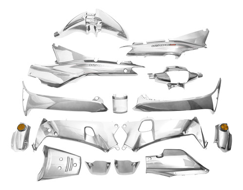 Kit Plasticos Completo Honda Nf 100 Wave Gris Mtc