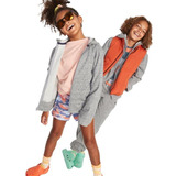 Polerón Niño Old Navy Con Cierre Con Capucha Unisex Gris