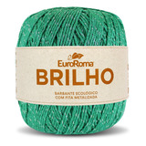 Barbante Brilho Prata 400g N°6 4/6 Fios 406m Euroroma Cor Verde Bandeira