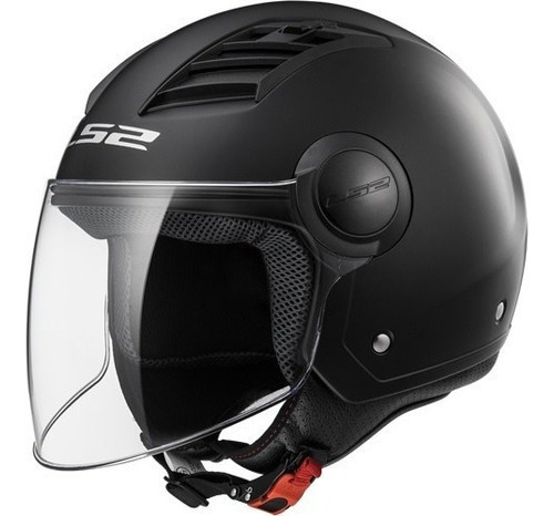 Casco Moto Ls2 Airflow 562 Abierto Negro Mate Calle Rider ®