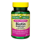 Biotina Premium Piel Cabello Uñas 10,000mcg 60 Caps Eg Bb53 Sabor Nd