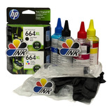 Cartuchos Hp 664xl Negro Y Color Originales + Kit De Recarga