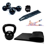  Caneleira 3 Kg + Colchonete + Halter 4 Kg + Kettlebell 4 Kg