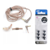 Cable Kz Pin C Con Mic Kz Zsn/pro/x Zs10 Pro + Almohadillas