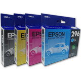 Combo 4 Cartucho Tinta Epson T296 Negro Cian Magenta Amarill