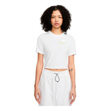 Polera Cropped Slim Fit Nike Sportswear Mujer Blanco