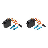 2x Three Wire Metal Gear Servo With Servo Rod 1