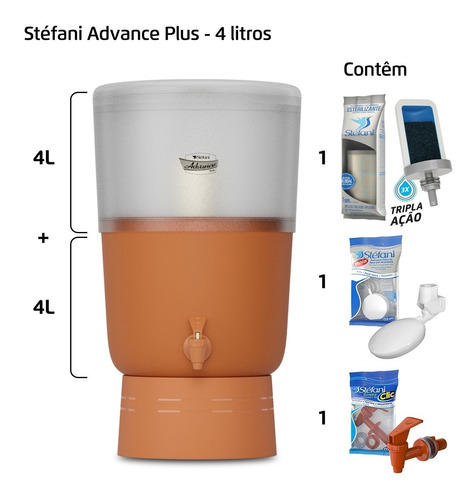 Filtro De Barro Advance Plus 4 Litros - Stéfani