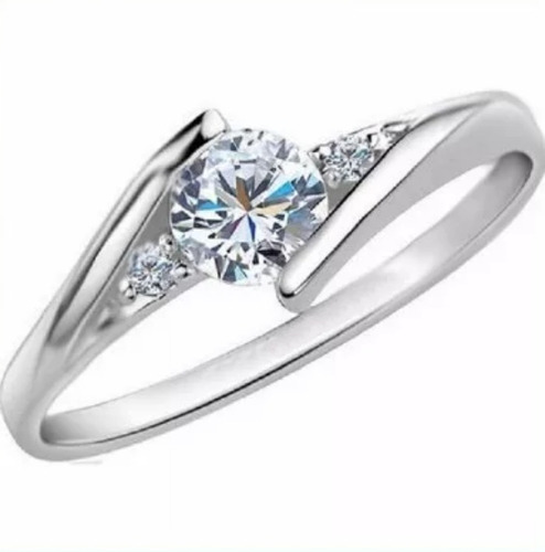 Anillo Compromiso Oro Blanco 18k .30ct Diamante Natural -50%