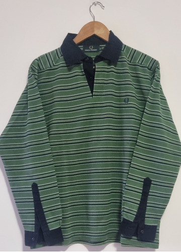 Chomba Camisa Manga Larga Rayada Pique Con Puños Fred Perry