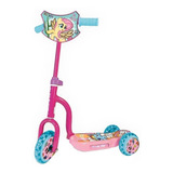 Monopatín De Pie Unibike Scooter 3 Ruedas My Little Pony  Rosa Y Celeste Para 5 Años