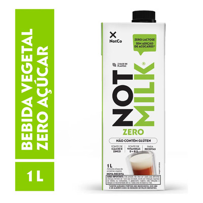 Leite Vegetal Notmilk Zero Açúcar 1L Notco | MercadoLivre