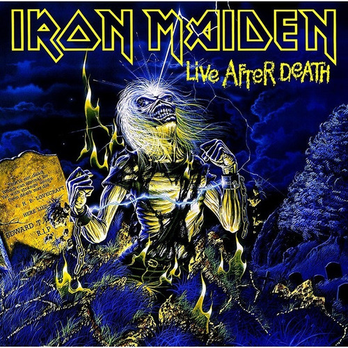 Adesivo Iron Maiden Live After Death Capa 20 Cm