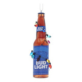 Garrafa Budweiser® Bud Light Com Enfeite De Lâmpadas De Nata