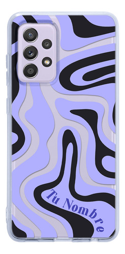 Funda Para Galaxy Para Mujer Curvas Morado Con Tu Nombre