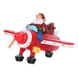 Figura Navideña De Papá Noel, Avión, Chimenea De Papá Noel