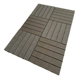 Kit 18 Decks Madeira Plástico Encaixe Modular Piscina Sacada