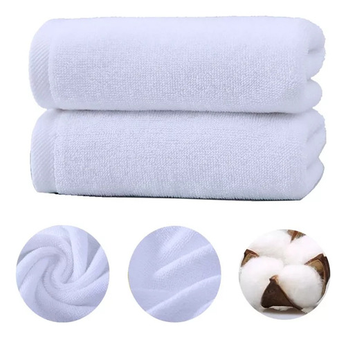 100% Algodón Toalla Medio Baño Toalla Hotelera 35*75cm 2pzs