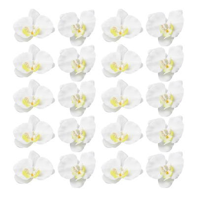 Imitación De Tela: Orquídea Phalaenopsis Blanca