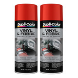 Paq 2 Pinturas Vinilo Tela E Interiores De Auto Color Rojo