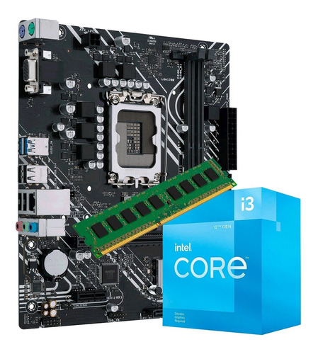 Actualizacion Combo Intel Core I3 12100f + 16gb + H610 Base