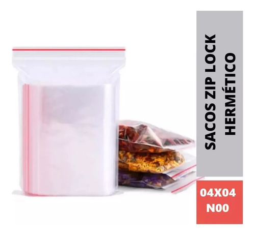 100 Sacos Zip Lock 4x4 Fechamento Hermético Pronta Entrega