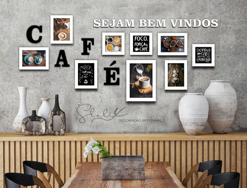 Quadros De Cafeteria Com Letreiros Para Decoração