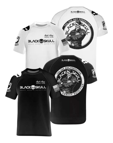 Kit 2x Camisa Black Skull Modelo Do Bope Original