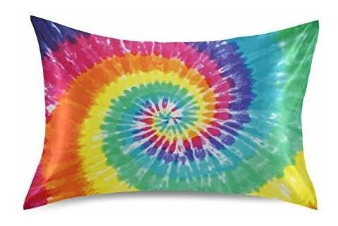 Funda De Almohada De Saten Tamaño Estandar Multicolor