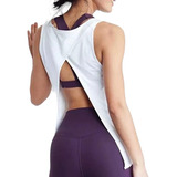 Camiseta Para Correr Gimnasio Sexy Espalda Descubierta Yoga
