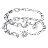 Pulseira De Casal Sun And Moon, Presente De Natal, 2 Unidade