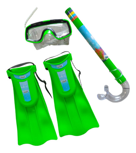 Set Buceo Base X Splash Niños Playa Antiparra Aletas Chicos