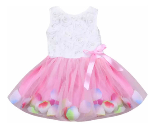 Vestido Importado De Tul Diseño Princesa Para Niñas