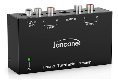 Preamplificador Estéreo Jancane Placa Tornamesa Discos Negro