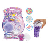 Slime Glitter Mostacillas Lentejuelas Figuras Made 6 Modelos Color Violeta Unicornio