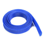 Malla Cubre Cable Piel De Serpiente Azul 24mm Por Metro