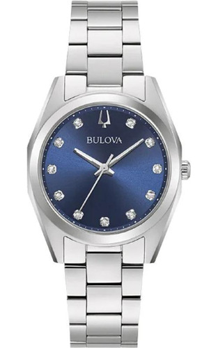 Relógio Bulova 30mm Feminino Surveyor 96p229 Diamantes